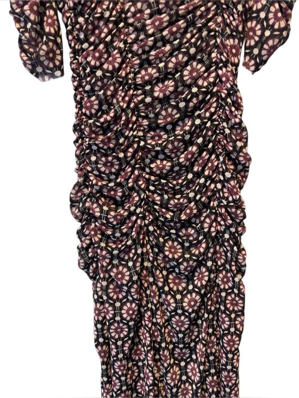 FREE PEOPLE Briella Twilight Combo Ruched Slit Midi Dress - Picture 5 of 12